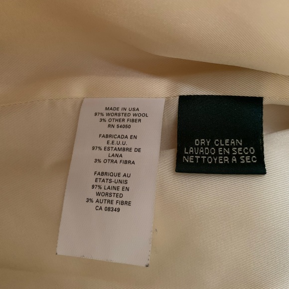 Ralph Lauren Cream Worsted Wool Gold Buttons Military Blazer - Picture 5 of 9